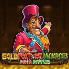 Gold Factory Jackpots Mega Moolah logo by Aurum Signature Studios Lotto Casino