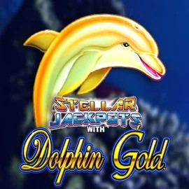 Enjoy Dolphin Gold with Stellar Jackpots by Lightning Box Game – logo hosted on lottoscasino.com